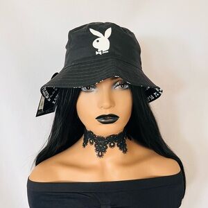 2/$30 🤩 - Reversible “Playboy” Black Bucket Hat - New with Tags